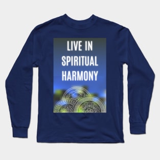 blue spiritual harmony with mandalas Long Sleeve T-Shirt